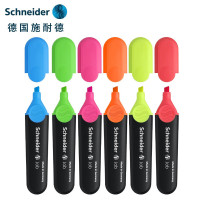 施耐德(Schneider)Job150荧光笔德国进口大容量彩色重点标记笔学生办公用6色组合