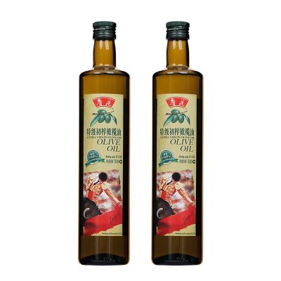 鲁花特级初榨橄榄油700ML*2西班牙原装进口橄榄油正品低温压榨榄橄食用油脂