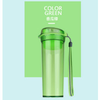 特百惠(Tupperware) 400ML晶彩杯 塑料杯 带滤格茶水分离 颜色:香瓜绿