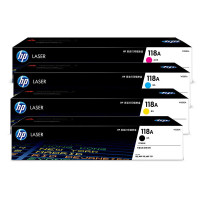 惠普(HP)118A W2080-3A 原装四色硒鼓套装 黑青红黄 适用于150a/150nw/178nw/179fnw