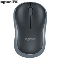 罗技(Logitech)M185鼠标 无线鼠标 办公鼠标 对称鼠标 黑色灰边 带无线2.4G接收器 (单位:个)