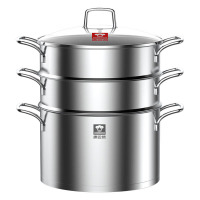 康巴赫蒸锅304不锈钢28cm欧式蒸锅三层蒸锅KGO-Z28E