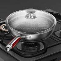 康巴赫煎锅不锈钢不粘锅316L28cm煎炒锅KG-JC28A