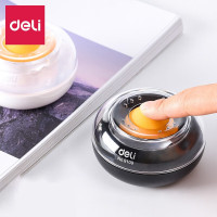 得力湿手器圆形滚珠点钞沾手水缸粘手器 财务用品 9109黑色/点钞湿手器湿手器