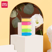 得力100张5色荧光膜指示标签贴4412mm