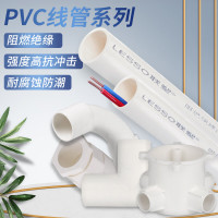联塑(LESSO)PVC线管 国标A管 冷弯埋地穿线管绝缘阻燃电工套管 dn16 2米 白色