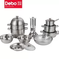 德铂 汤姆逊锅具套装不锈钢炒锅蒸锅组合套 DEP-DZ283/套