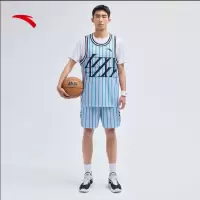 安踏速干篮球套装|轻狂系列春季男子篮球比赛球衣坎肩背心[浅玉紫/豆蔻绿] 1件