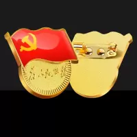 徽章磁铁镀金不褪色国家标准款胸章徽章加厚徽章 别针款
