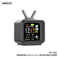 REMAX熊猫智能电视 35W PD+QC 2C氮化镓折叠旅行适配器 RP-U138 中规