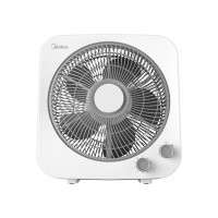 美的(Midea)电风扇鸿运转叶页台式风扇轻音低噪转叶风扇台式倾倒断电定时灰白色KYT30-21MA