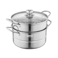 Debo德铂 希贝尔双层蒸锅多用蒸汤锅电磁炉明火通用 DEP-721 不锈钢28cm/个