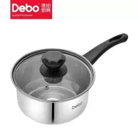 Debo德铂 贝弗莉小奶锅汤锅蒸锅电磁炉燃气通用 DEP-747 不锈钢18cm/个
