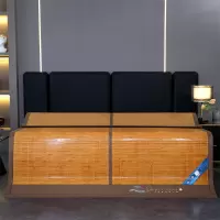 悠梦嘉居 笙歌碳化镜面竹席YX-14005 竹林清风150*200 竹丝双面可用B版冰丝