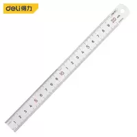 直尺 得力 DL8020 20 1 银色 不锈钢