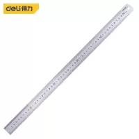 直尺 得力 DL8050 50 1 银色 不锈钢