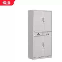 悦山办公文件柜资料柜档案柜特厚铁皮柜子通玻文件柜YSOA1FO10-08HB