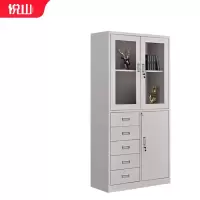 悦山文件柜钢柜铁皮柜资料柜储物柜特厚柜子偏三斗文件柜YSOA1FO12-08HB