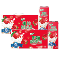 伊利康美包优酸乳果粒酸奶饮品草莓味245g*12盒*2箱饮品整箱 盒饮品整箱批发