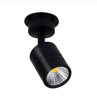 百士安 LED明装小射灯客厅吸顶背景墙壁画展柜灯 黑色-3W-暖光(85-220V) 2个装