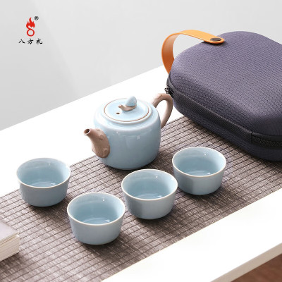 八方礼 慢舞人生茶具5入(梅子青)