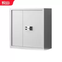 悦山钢制文件柜无斗单节保密柜全白智能密码锁900*420*940mm 保密柜