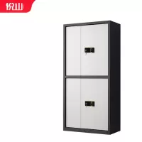 悦山钢制文件柜无斗通双节保密柜灰白套色指纹密码锁900*420*1850mmYSOA3fo01ZWHTB