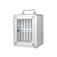 悦山手机存放柜保管箱透明带锁挂墙学生员工收纳盒子12位210*190*275mm个YSOA5JLX05-12