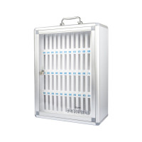 悦山手机存放柜保管箱透明带锁挂墙学生员工收纳盒子48位368*190*500mm个YSOA5JLX05-48