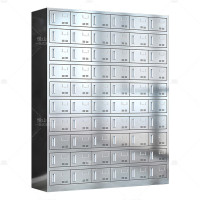 悦山不锈钢餐具碗柜食堂员工多门储物柜201不锈钢60门磁吸锁YSOA11FO60MW201C