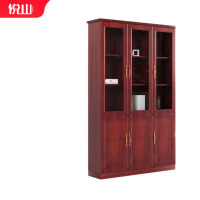 悦山三门书柜资料柜办公文件柜玻璃门1350*440*2200mmYSOB101GCWJ304