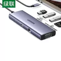 绿联Type-C扩展坞USB-C读卡器雷电4拓展坞分线器