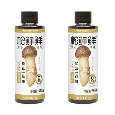 松鲜鲜 金标松茸一品鲜580g*2瓶 代替酱油生抽 0添加0蔗糖 凉拌炒菜调味