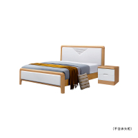 企诺现代简约家用卧室单双人木床QNBA1XYD202-18W