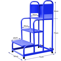 三步梯理货梯仓库登高3步移动货梯平台登高梯理货车一体式可选蓝色 10个以上