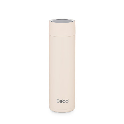 Debo德铂 埃托奥不锈钢数显温水杯保温杯米白色480ml/个 DEP-849