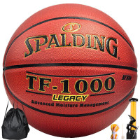 斯伯丁(SPALDING)篮球7号传奇TF1000系列吸湿室内赛事七号PU材质成人篮球74-716A