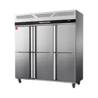 德玛仕(DEMASHI)GK1.6L6F 六门 900L以上 无级 电子控温 银色 风冷 商用 六门冰柜 立式厨房冰箱