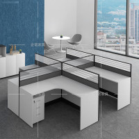 [企诺]屏风工位 QND2bYP-LT2428带柜H 2400×2800×1100mm 人造板 组