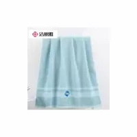 洁丽雅浴巾A类鲁道夫抗菌纯棉蓝色