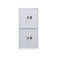 悦山钢制文件柜无斗通双节保密柜全白智能密码锁900*420*1850mmYSOA3FO01GBB