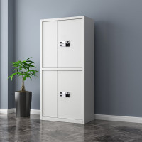 悦山钢制文件柜无斗通双节保密柜全白智能指纹锁900*420*1850mmYSOA3fo01GBZWB