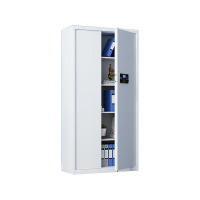 悦山钢制文件柜无斗通体保密柜全白电子密码锁900*420*1850mmYSOA3fo03DZB