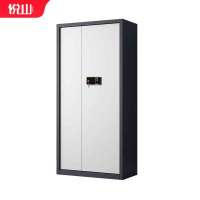 悦山钢制文件柜无斗通体保密柜灰白套色指纹密码锁900*420*1850mmYSOA3fo03ZWHTB