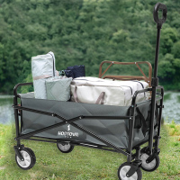 何大屋 户外营地露营车野营小拖车野餐手推车可折叠轻便携钓鱼摆摊拉车 露营折叠工具车HDW1610