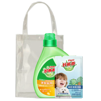 好爸爸亲肤倍净洗衣液两件套袋装(1550g) 低泡易漂 温和不刺激 无色素 亲肤0添加 敏感肌肤适用
