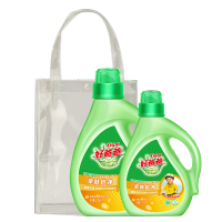 好爸爸亲肤倍净洗衣液两件套袋装(3118g) 低泡易漂 温和不刺激 无色素 亲肤0添加 敏感肌肤适用