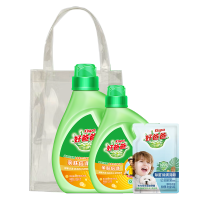 好爸爸亲肤倍净洗衣液三件套袋装(3618g) 低泡易漂 温和不刺激 无色素 亲肤0添加 敏感肌肤适用