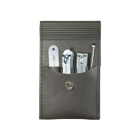 周慕诗 防飞溅指甲刀套装斜口耳勺指甲锉专用嵌甲修脚刀 指甲刀套装4件套 MSZ1004