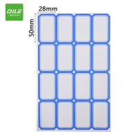 递乐 960枚50mm*28mm不干胶标签贴纸定制自粘性标贴 16枚/张 60张/包 4608蓝色